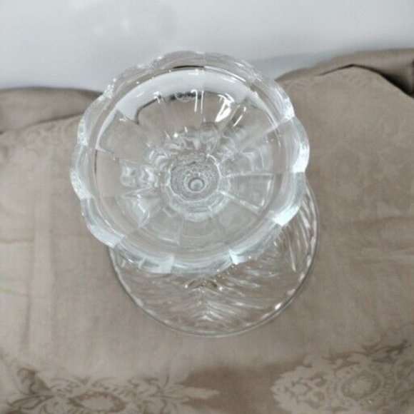 Aderia Crystal Glass Pedestal Compote/Candy Bowl made In Japan 5"1/4 5"1/2 New - Picture 5 of 7